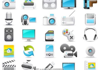 數(shù)碼影音主題圖標 計算機數(shù)碼庫管理的視覺化革新